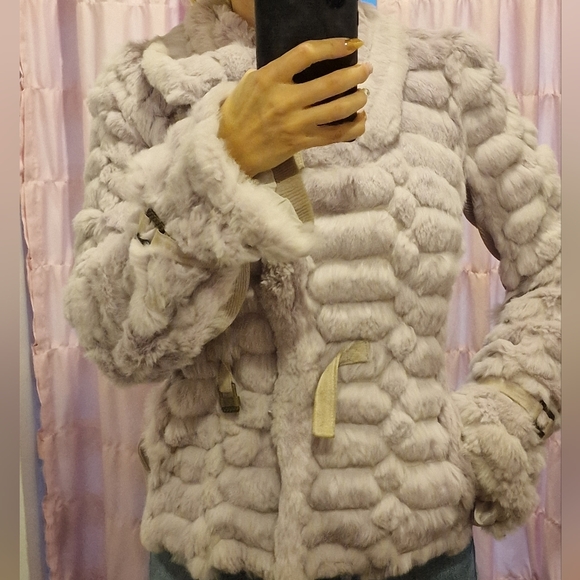Roberto Cavalli / Just Cavalli real fur and leather jacket size 40/ medium - Picture 14 of 14